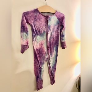 Little Sleepies Purple Watercolor Zippy 6-12mo